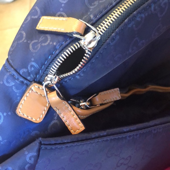 Gucci Nylon Monogram Medium Classic Backpack Blue - Picture 6 of 14